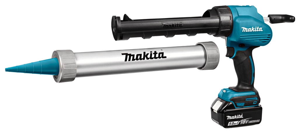 Pistol de etanșare fără fir Makita DCG180RTX 18V 5.0Ah Li-Ion cu suport pentru cartuș 300 și 600ml