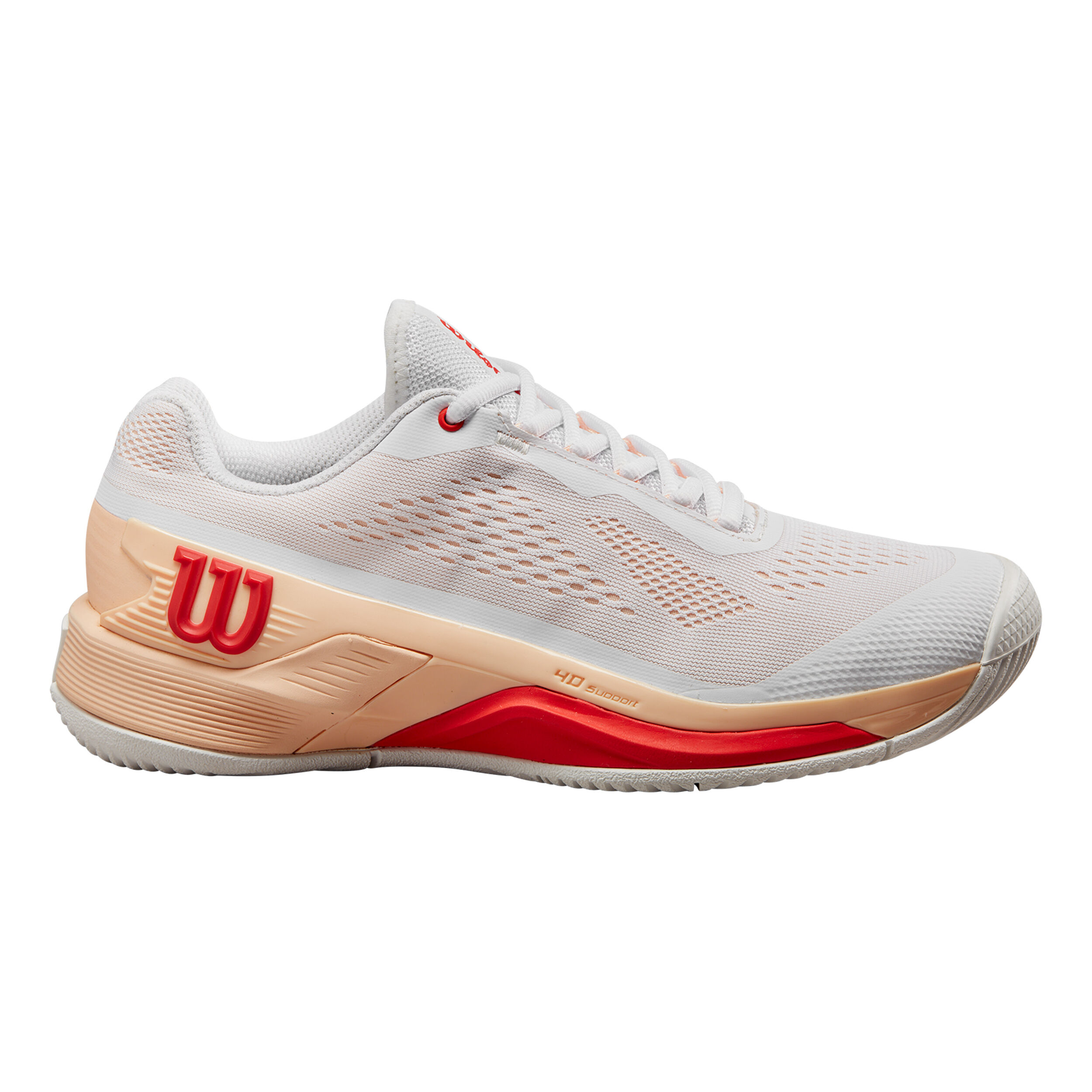 Rush Pro 4.0 AC Allcourtschuh Damen - Weiß, Apricot
