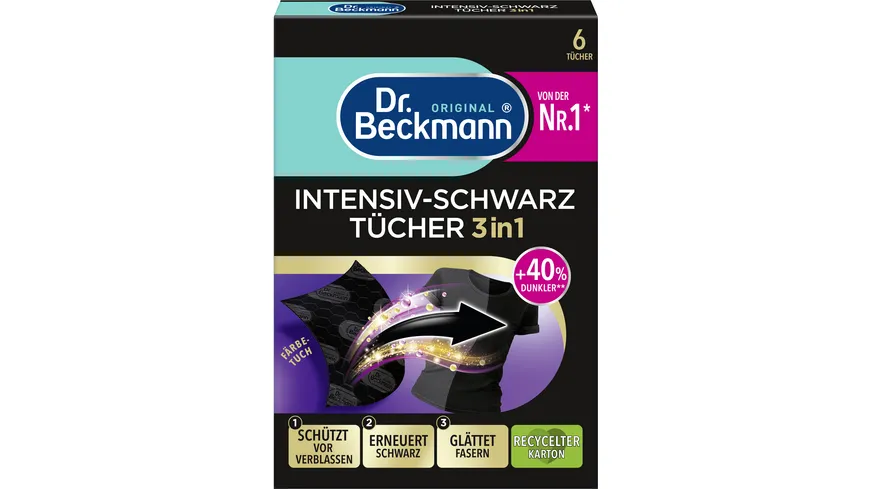 Dr. Beckmann Intensiv-Schwarz Tücher 2in1