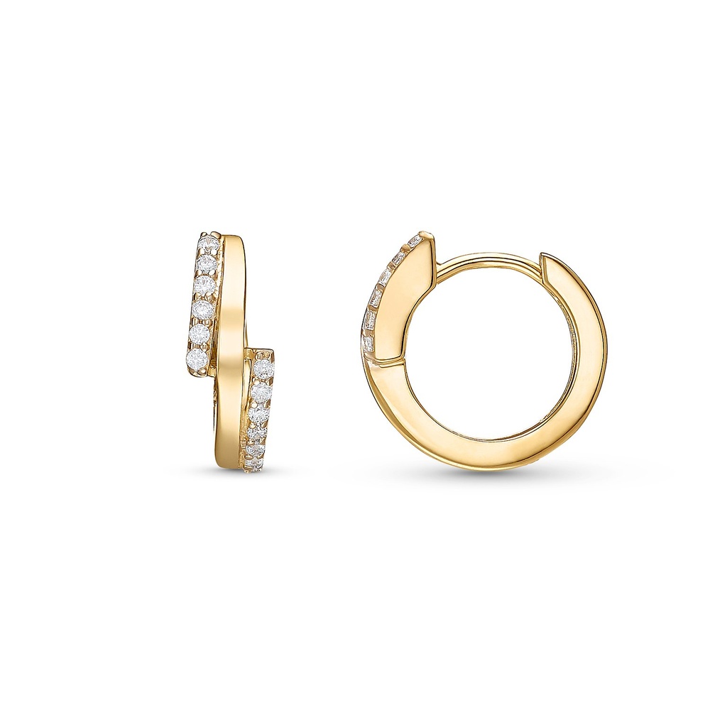 FAVS Créoles 375 Or jaune Boucles d'oreilles