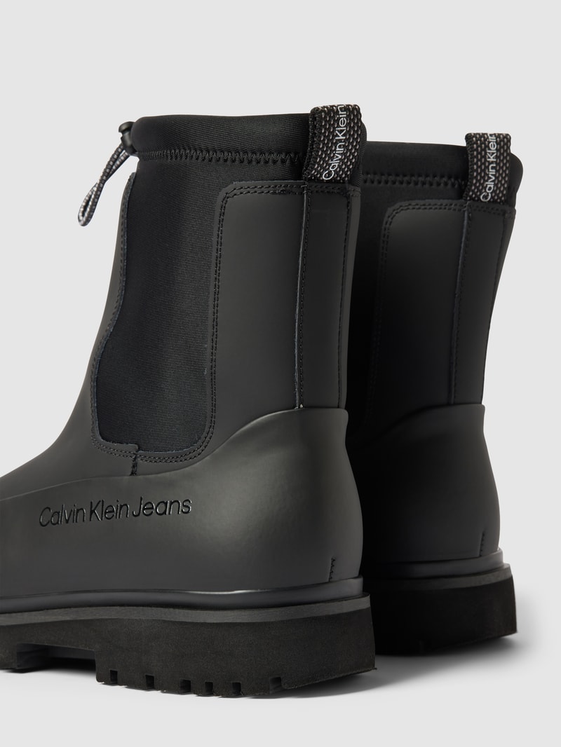 Chelsea Boots mit elastischem Bund Modell 'COMBAT' in black