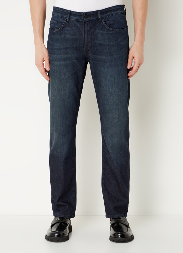 Blugi Hugo Boss Delaware Slim-Fit, Decolorare Închisă