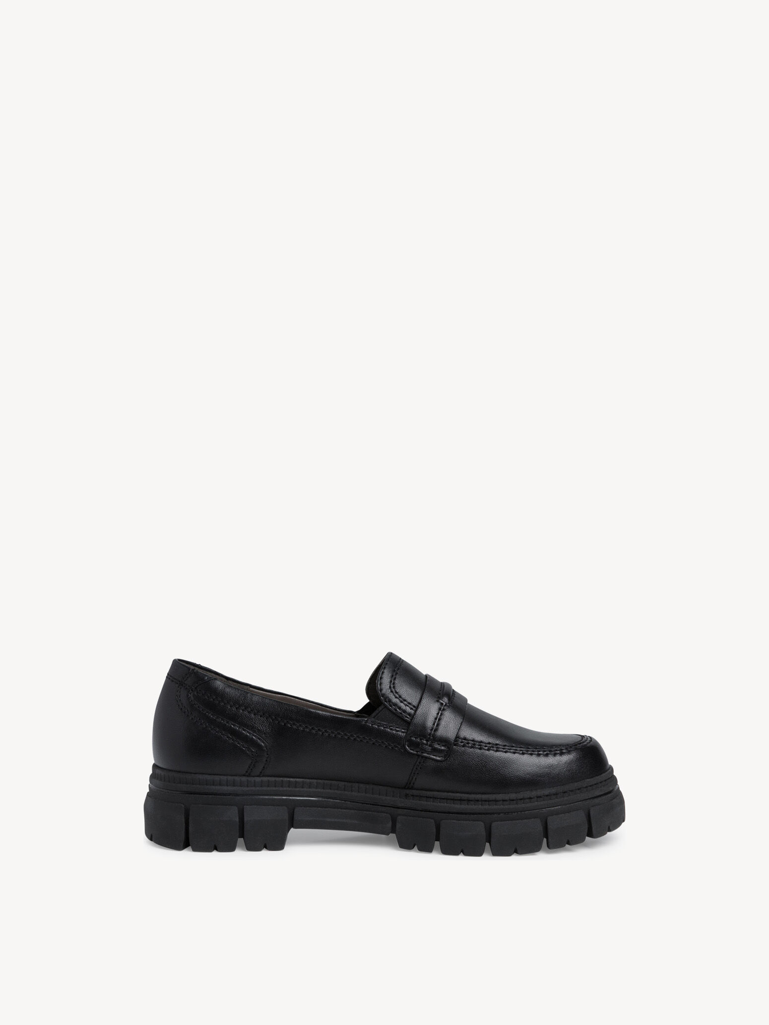 Slipper en cuir - noir