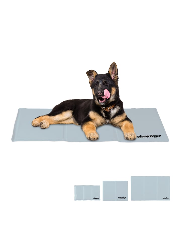 relaxdays Kühlmatte Hund in Grau - (B)50 x (T)90 cm günstig kaufen onesize