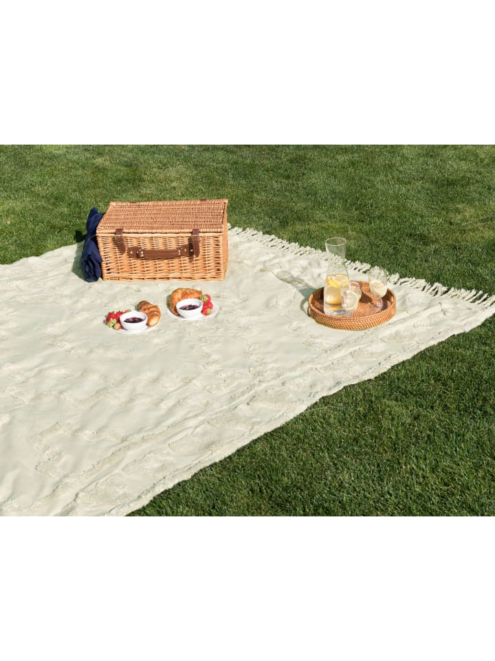 Beliani Picknickdecke GACHINA in Beige - (W) 150 x (H) 1 x (L) 200 cm günstig kaufen onesize