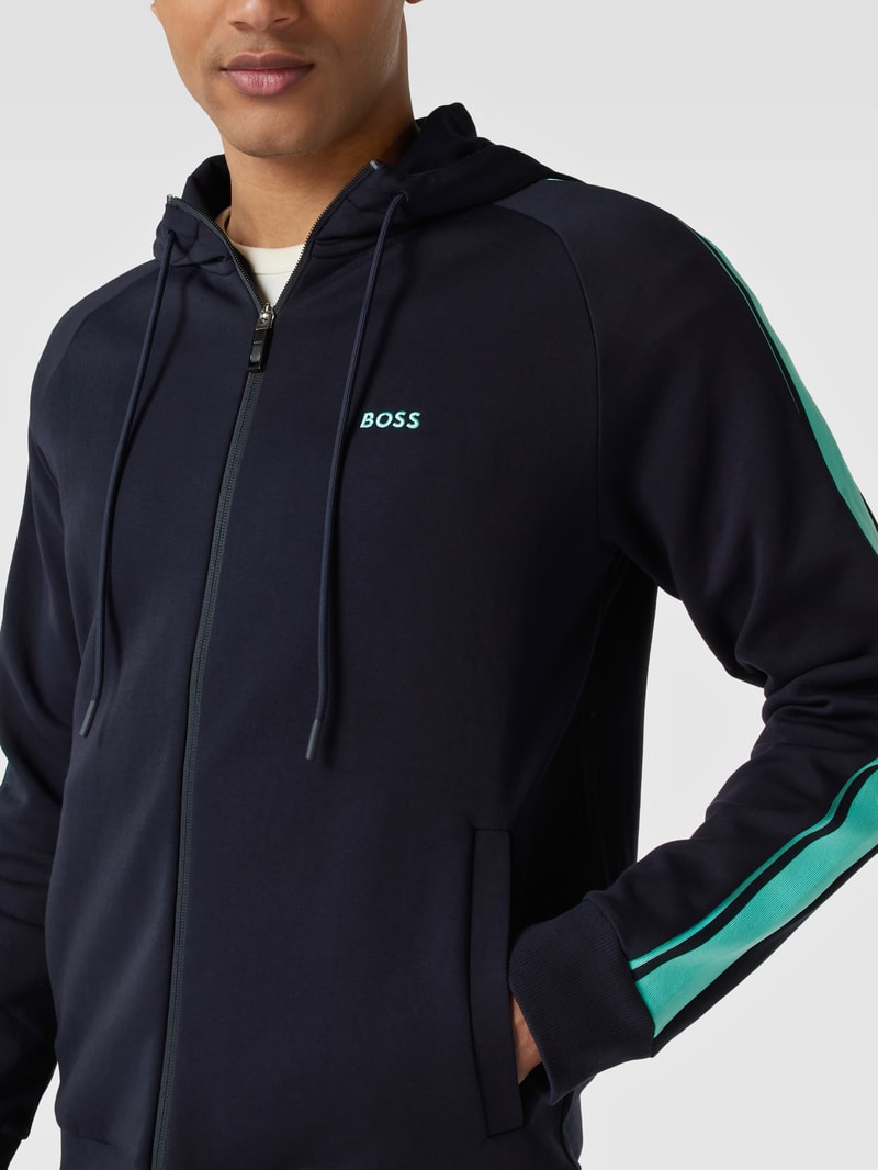 Trainingsanzug mit Label-Stitching in marineblau