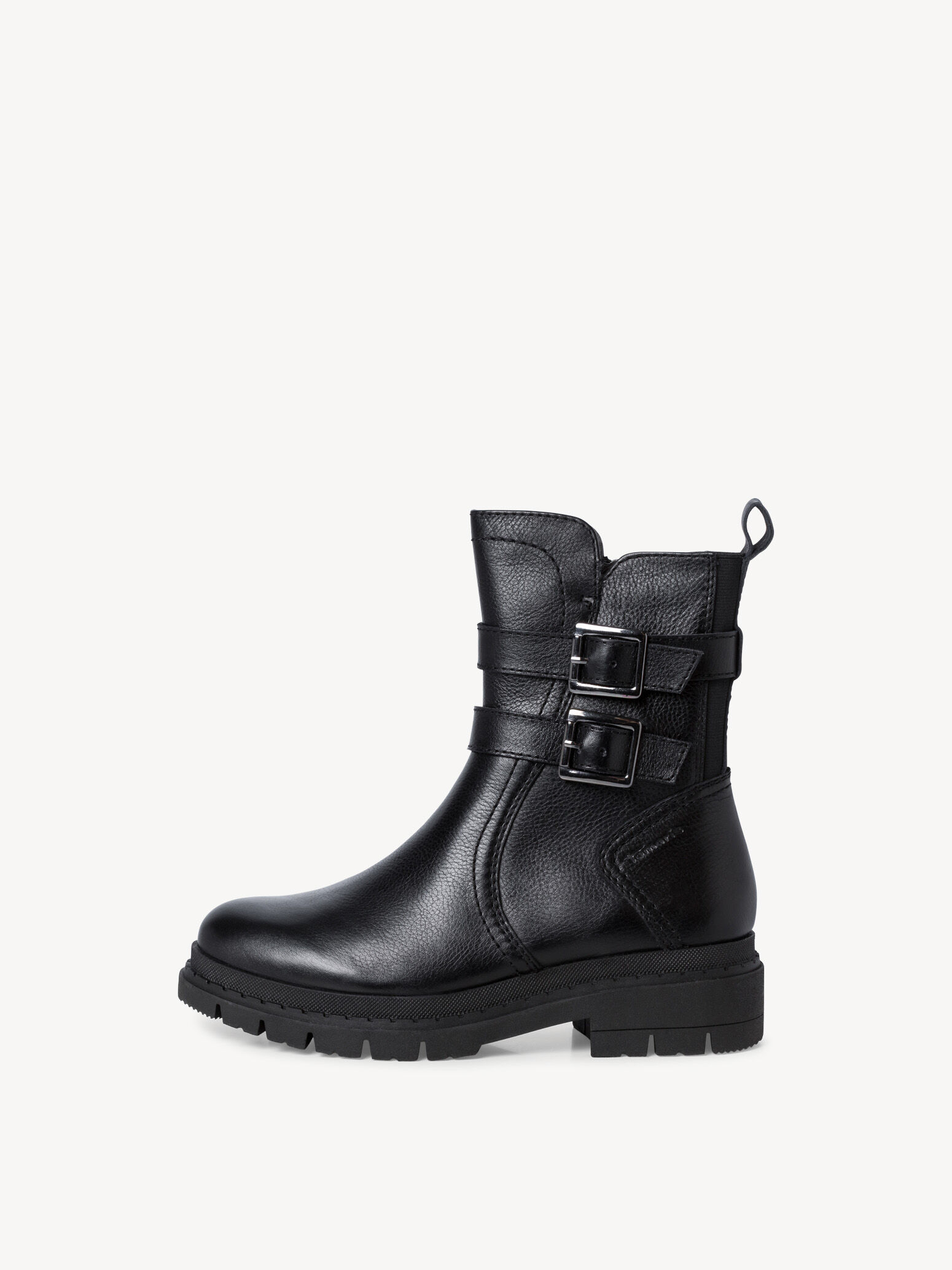 Bottine en cuir - noir