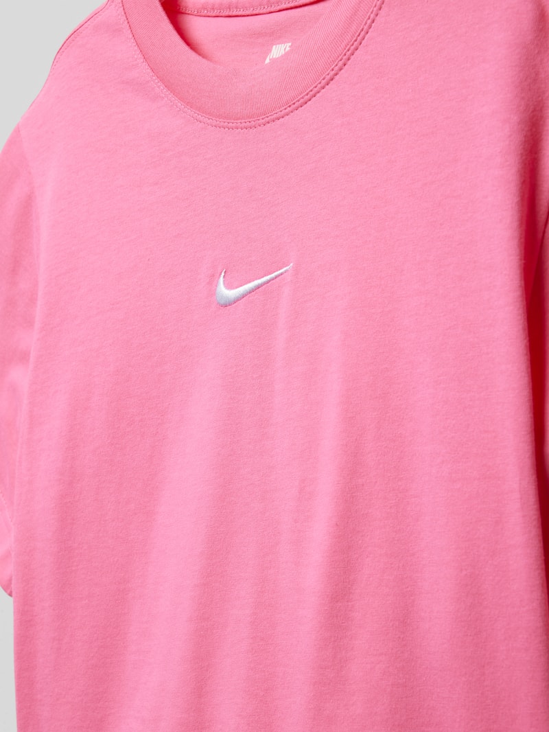 T-Shirt mit Logo-Stitching in neon pink
