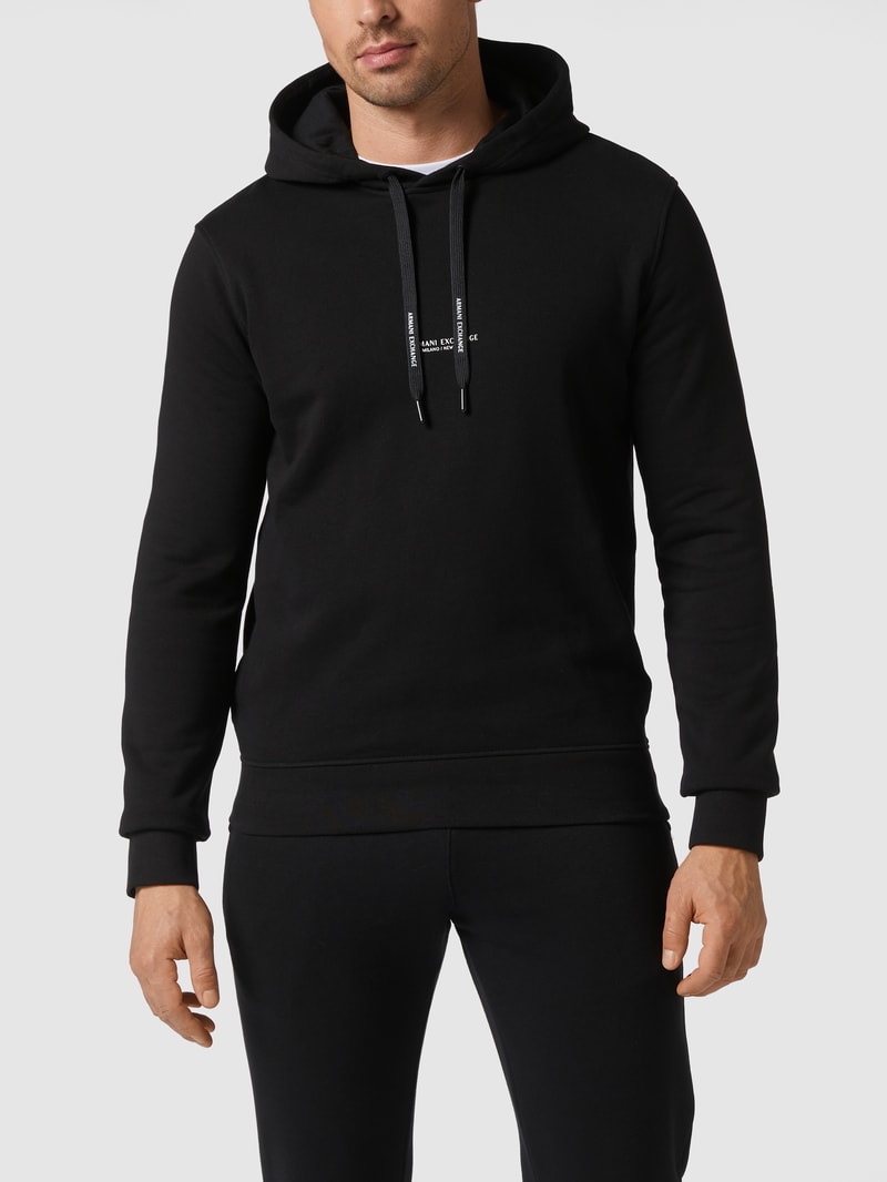 Hoodie aus Baumwolle in schwarz