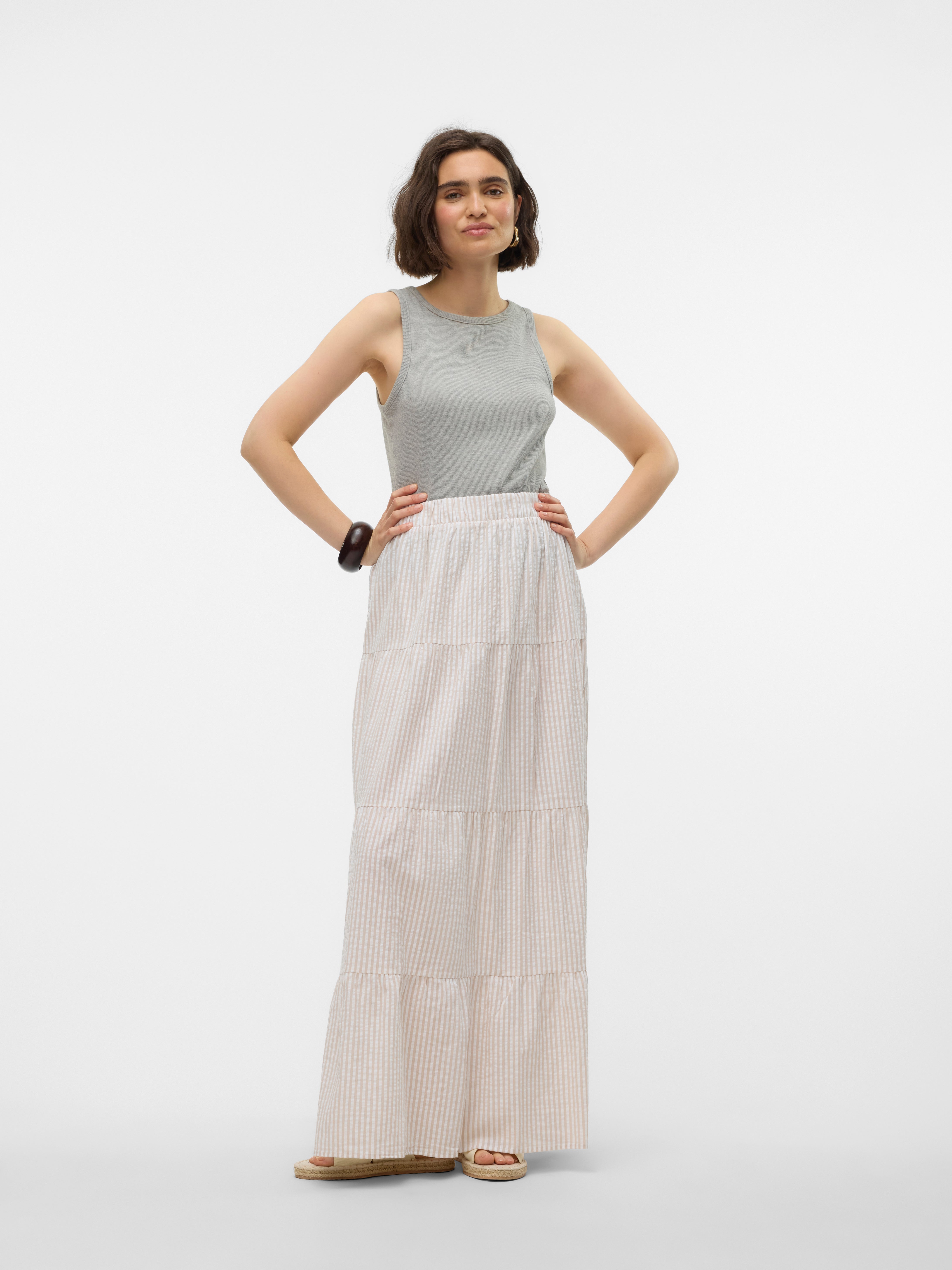 VMMOLLY Hohe Taille Langer Rock
