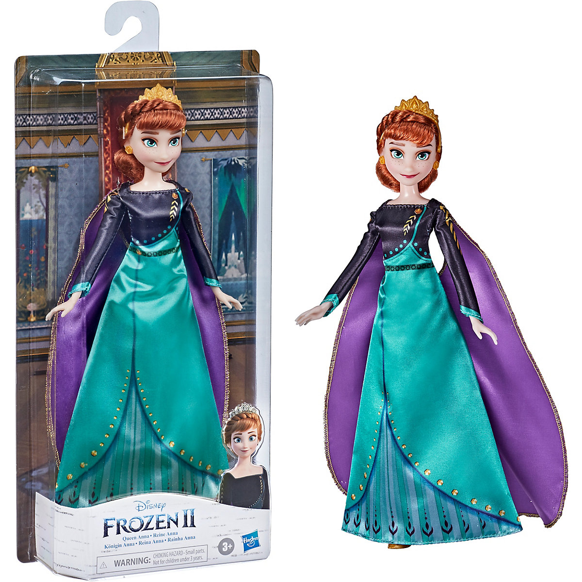 Die Eiskönigin 2 Königin Anna Modepuppe, Kleid, Schuhe und rote Haare, Spielzeug für Kinder ab 3 Jahren