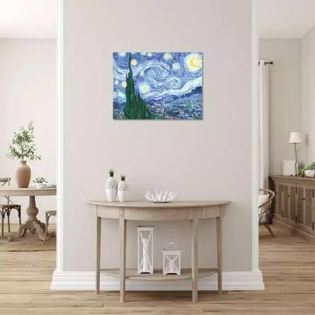 CreArt Leinwand ART Collection: Sternennacht (Van Gogh) - Malen nach Zahlen für Erwachsene