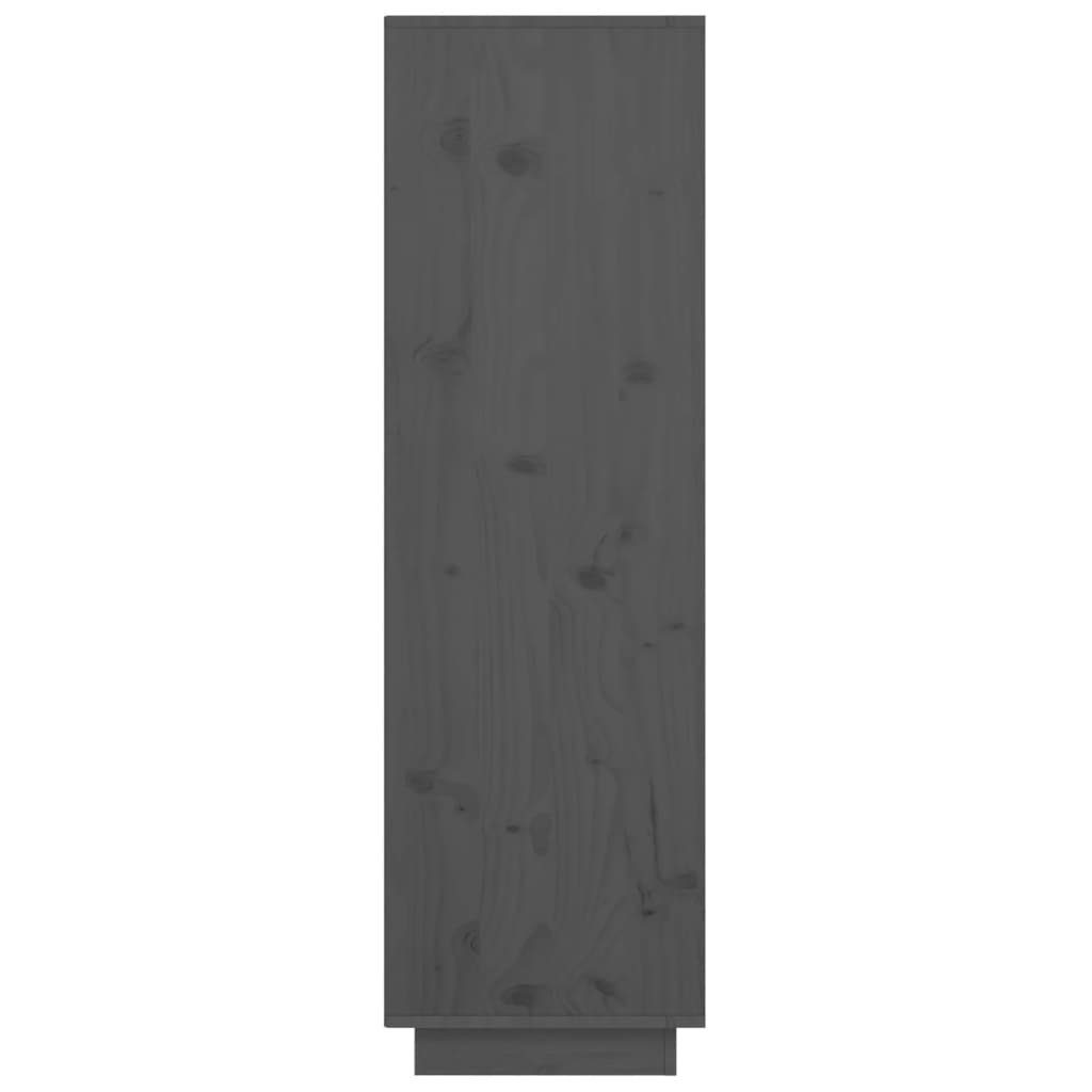Tapferer Ping Highboard Highboard Grau 38x35x117 cm Massivholz Kiefer (1 St)