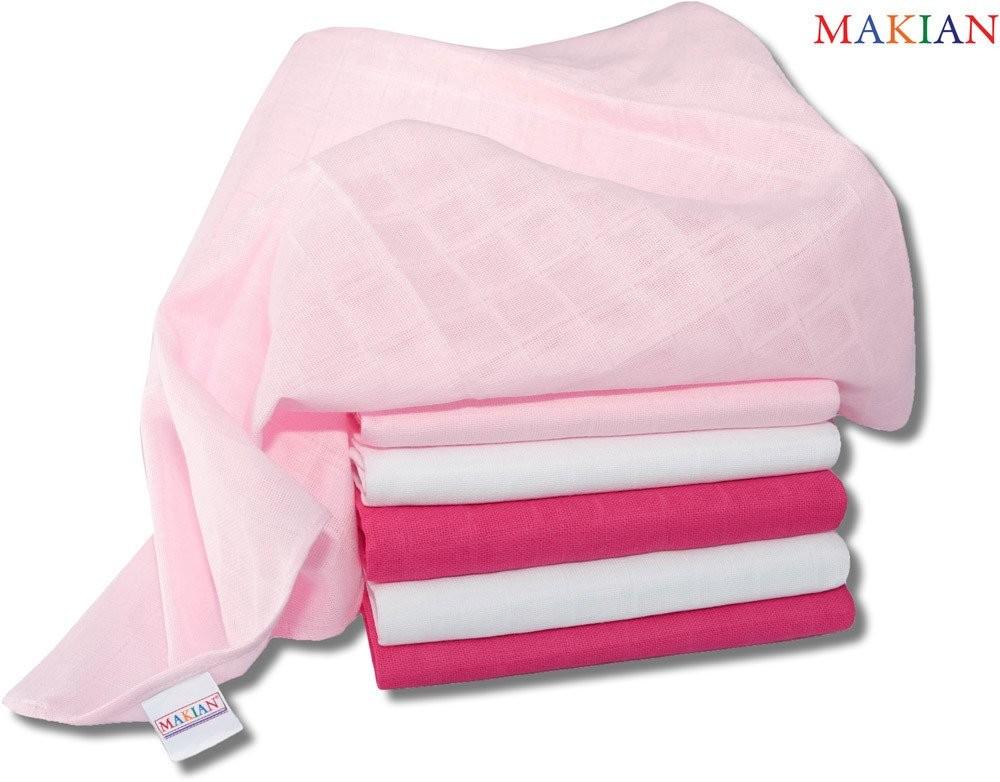 Makian Mullwindeln, 6er Set, sortiert, 70x70cm für Mädchen