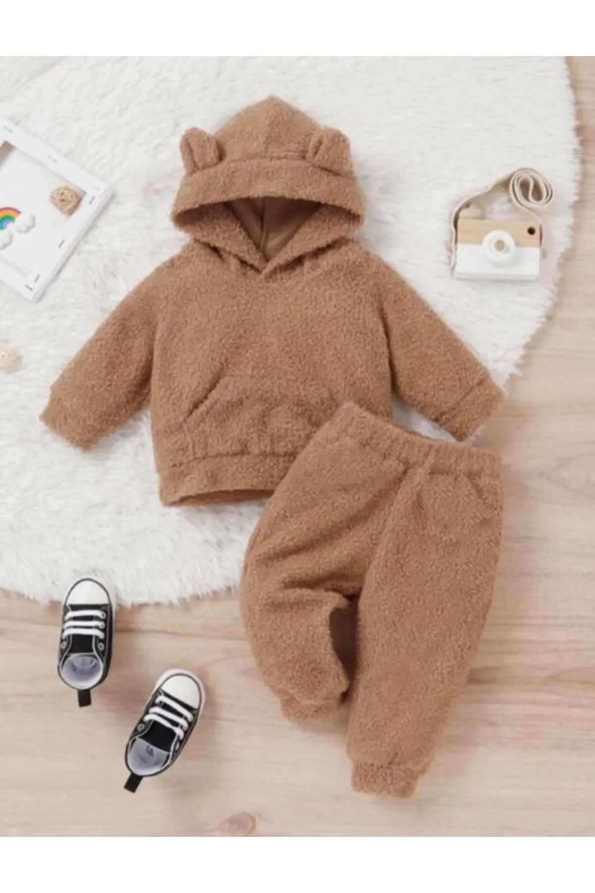 Bubito  Unisex-Plüsch-Unterteil für Kinder, Welsoft-Set, Braun