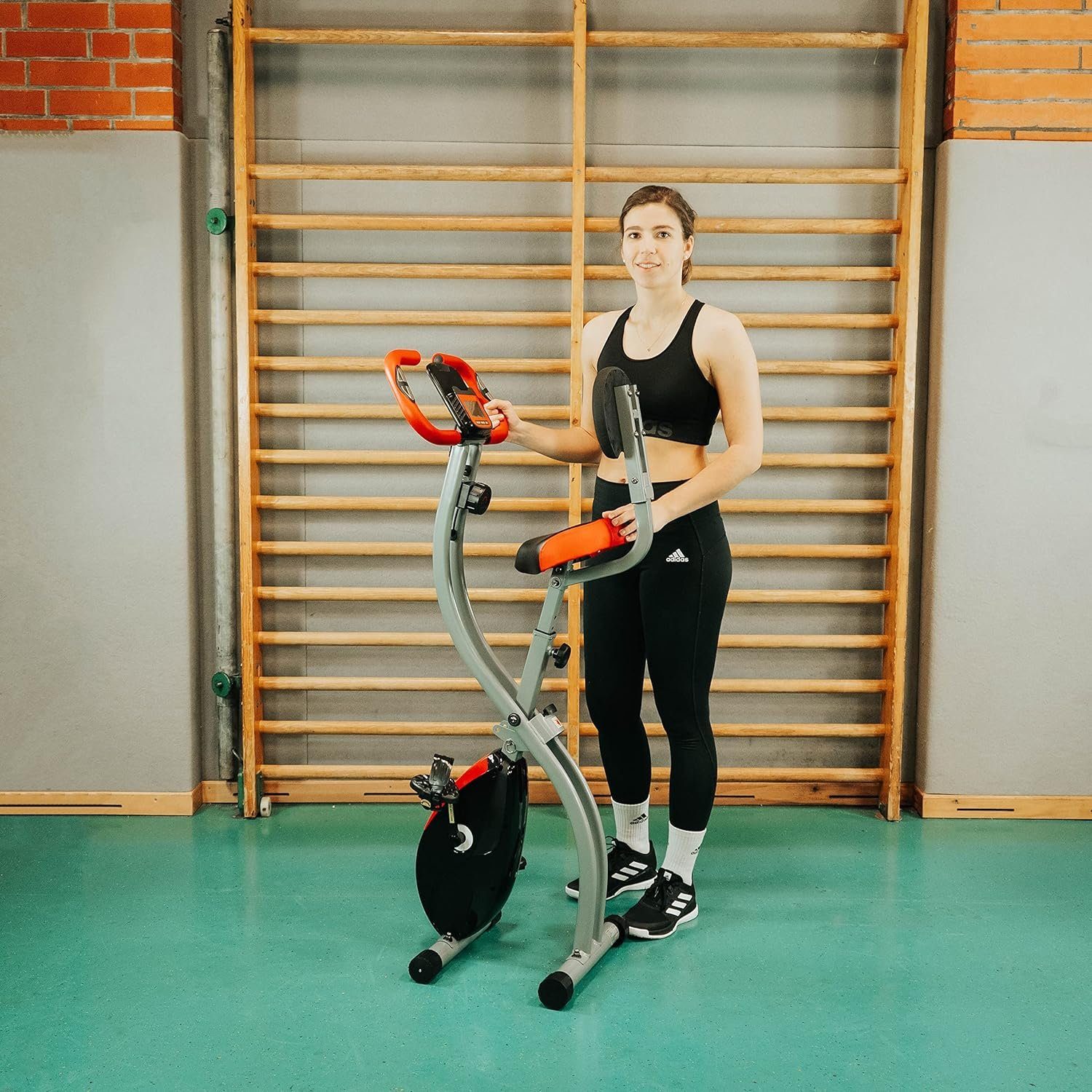 Fjoerdesports Heimtrainer Fjoerdesports Senioren Heimtrainer, Heimtrainer (Geschwindigkeitsüberwachung, gepolsterter Sitz, verstellbare Widerstandsstufen, Handpulssensoren, Zusammenklappbar, verstellbare Höhe, LCD-Display, Gepolsterter Sitz, verstell