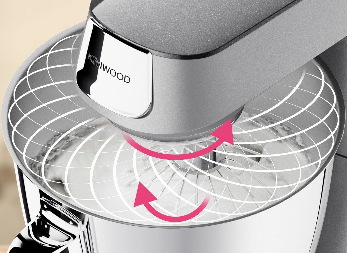 KENWOOD Küchenmaschine Titanium Chef Baker XL KVL85.704SI, 1200 W, 7 l Schüssel, inkl. umfangreiches Zubehör, mit integrierter EasyWeigh Waage