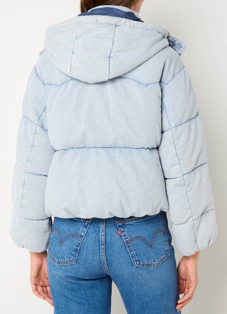 Levi's  Western Bubble puffer jack met donvulling en afneembare capuchon