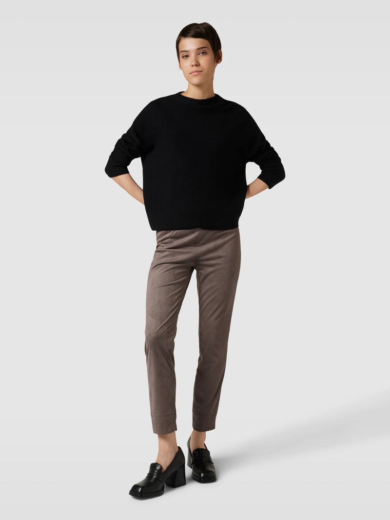 Stoffhose mit verkürztem Schnitt Modell 'SABRINA' in taupe