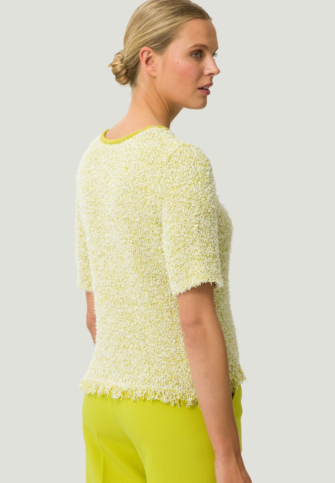 Sommerpullover kurzarm mit Fransen