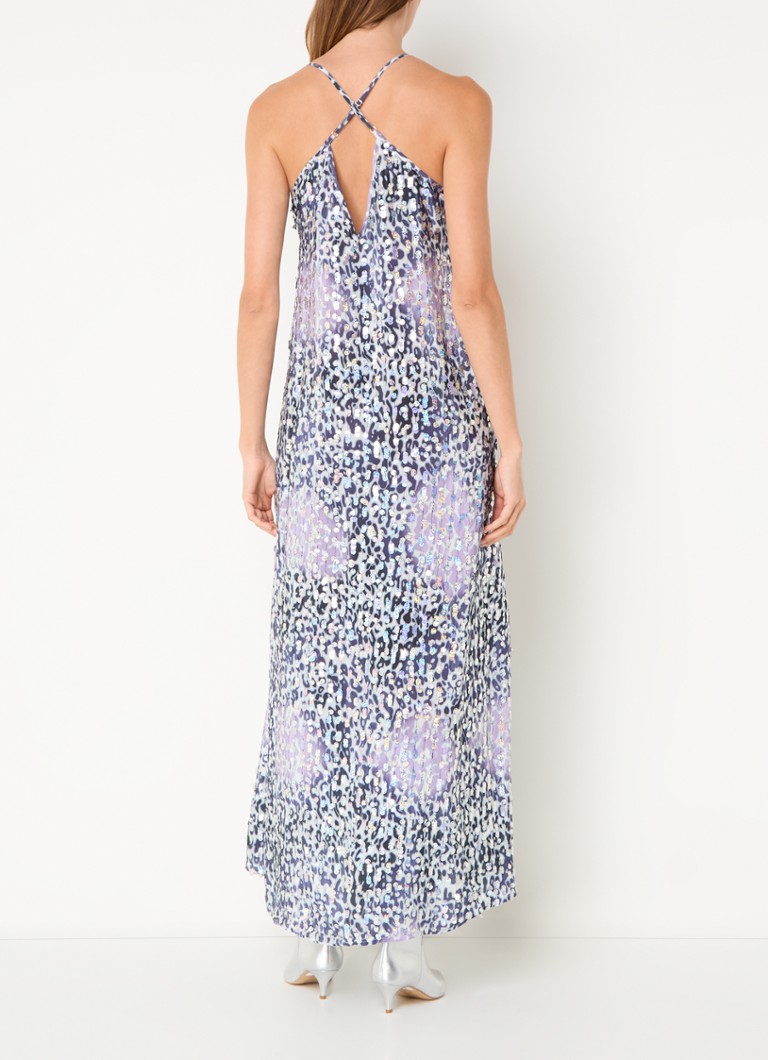 Essentiel Antwerp Maxi dress with leopard print and sequins