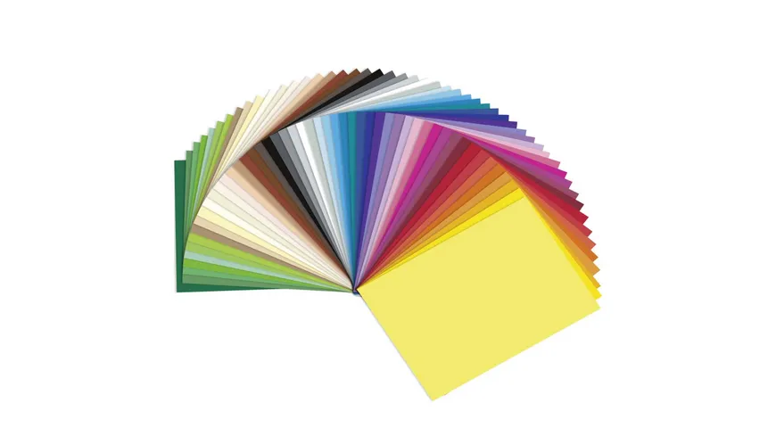 folia Tonpapier 50 Bögen 25 x 35 cm sortiert