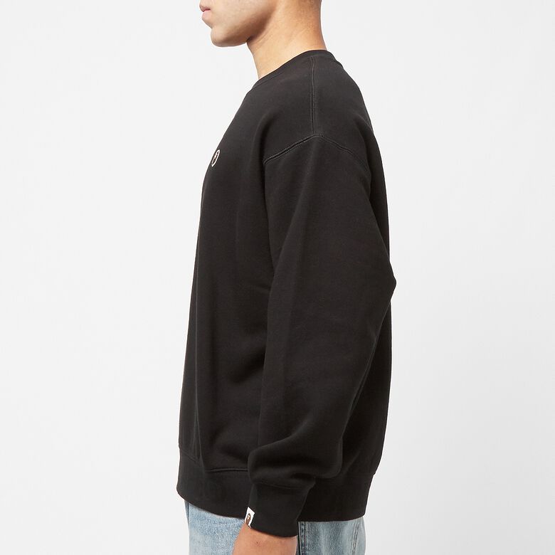 A Bathing Ape Head One Point Crewneck Black