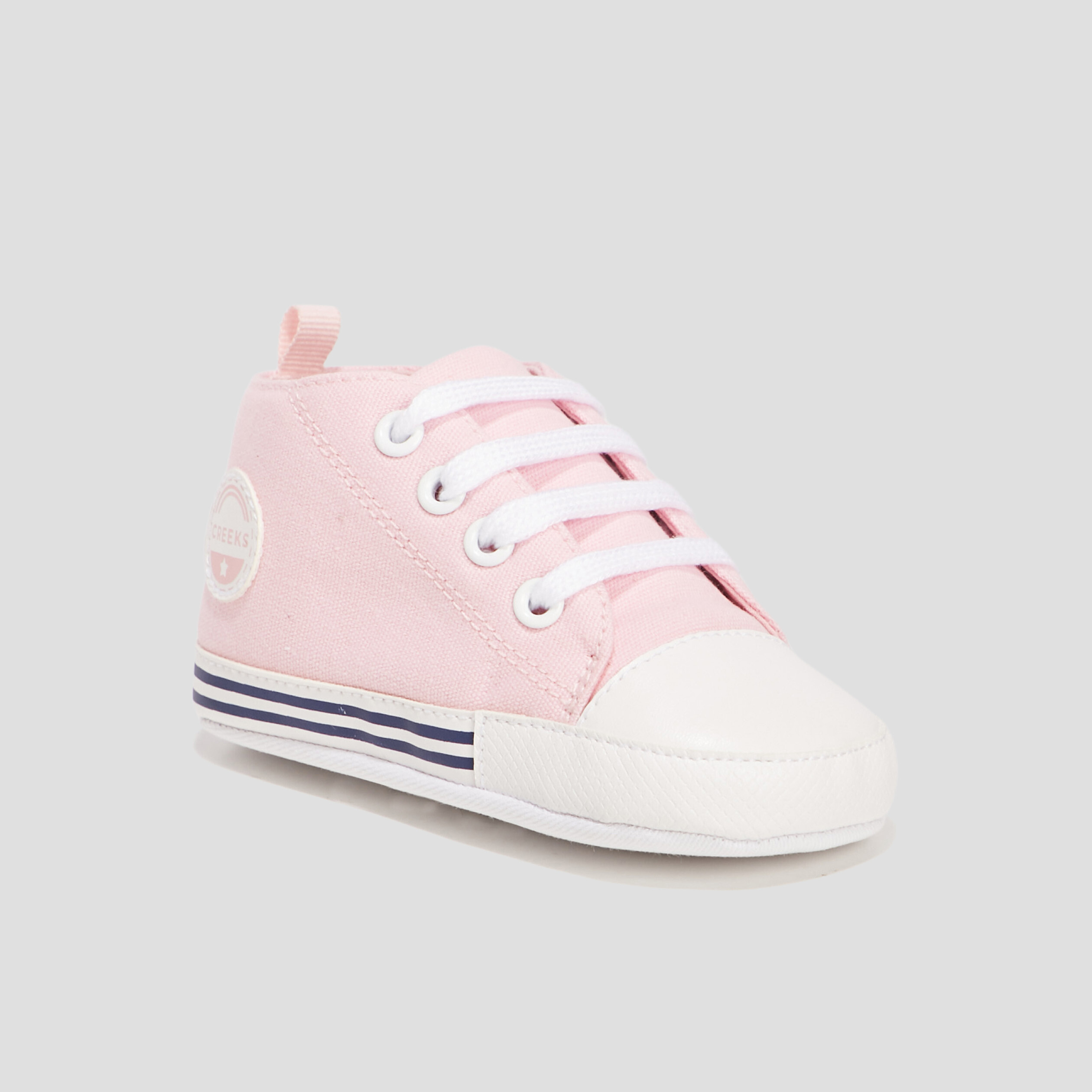 Tennis à lacets Creeks rose bébé fille | La Halle