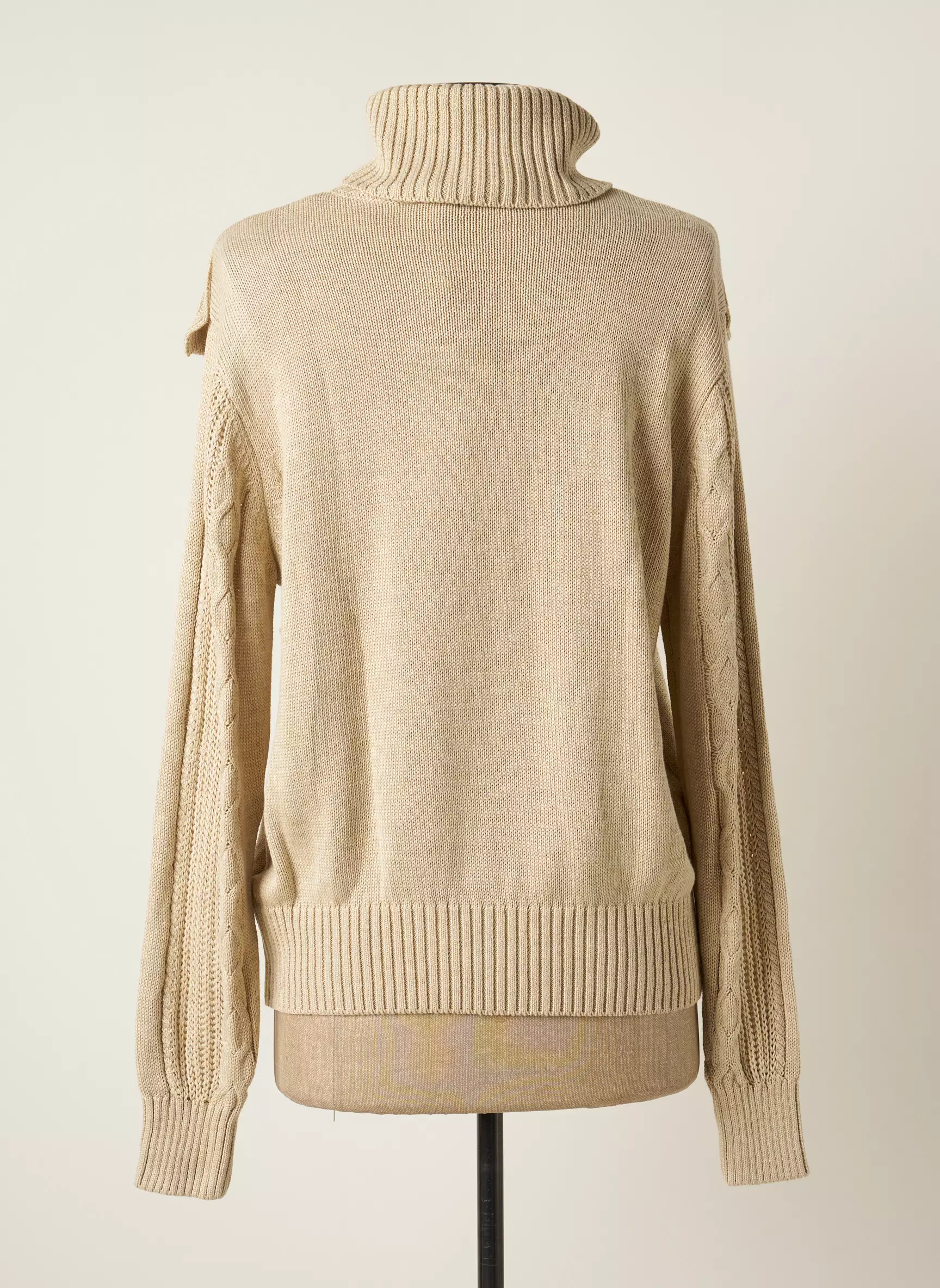 Cream Cols Roules Femme couleur beige