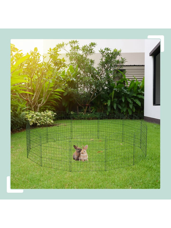 relaxdays 12 x Teichzaun in Grün - (B)75 x (H)78 cm günstig kaufen onesize