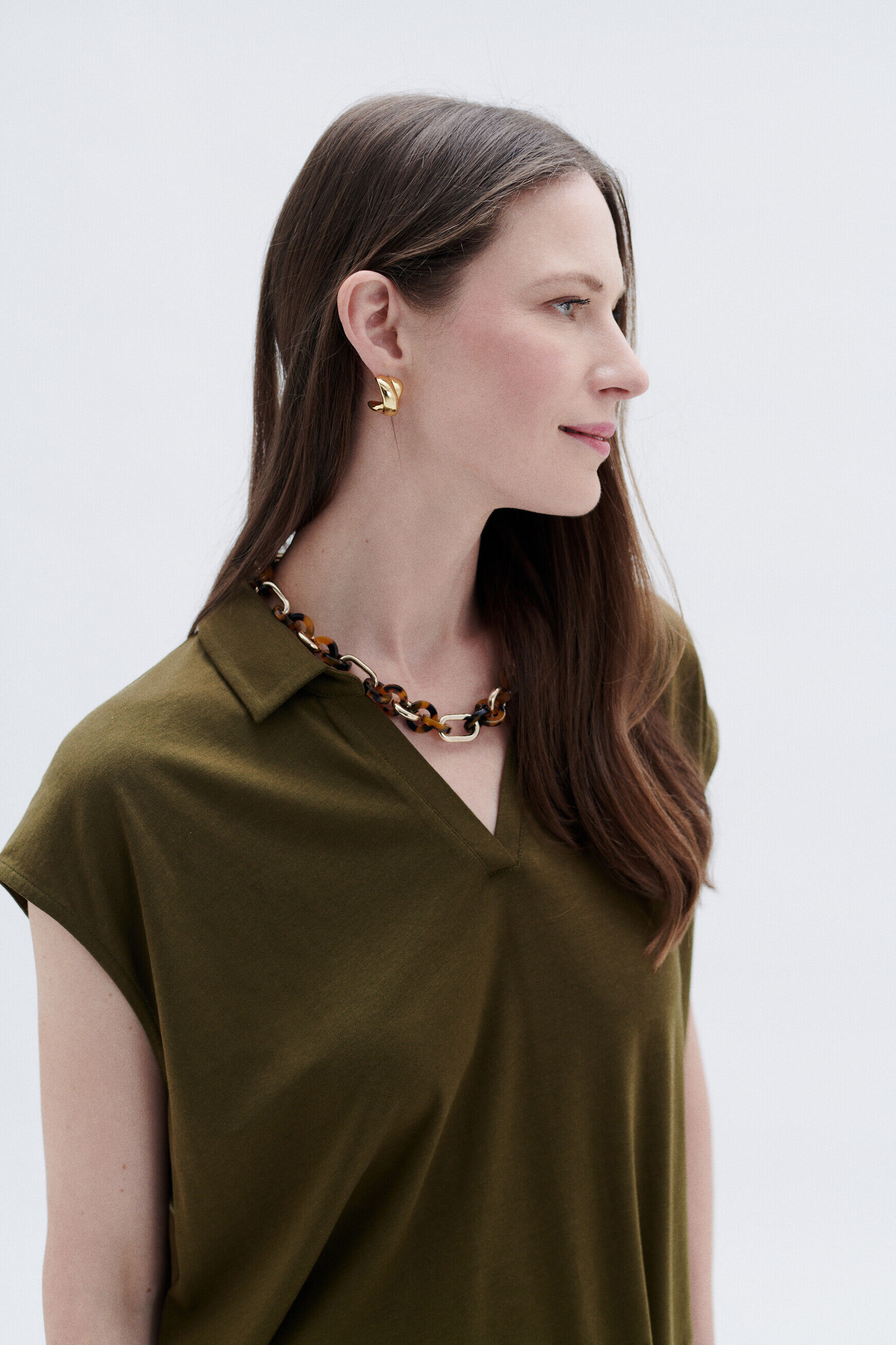 T-shirt tonata vert olive femme