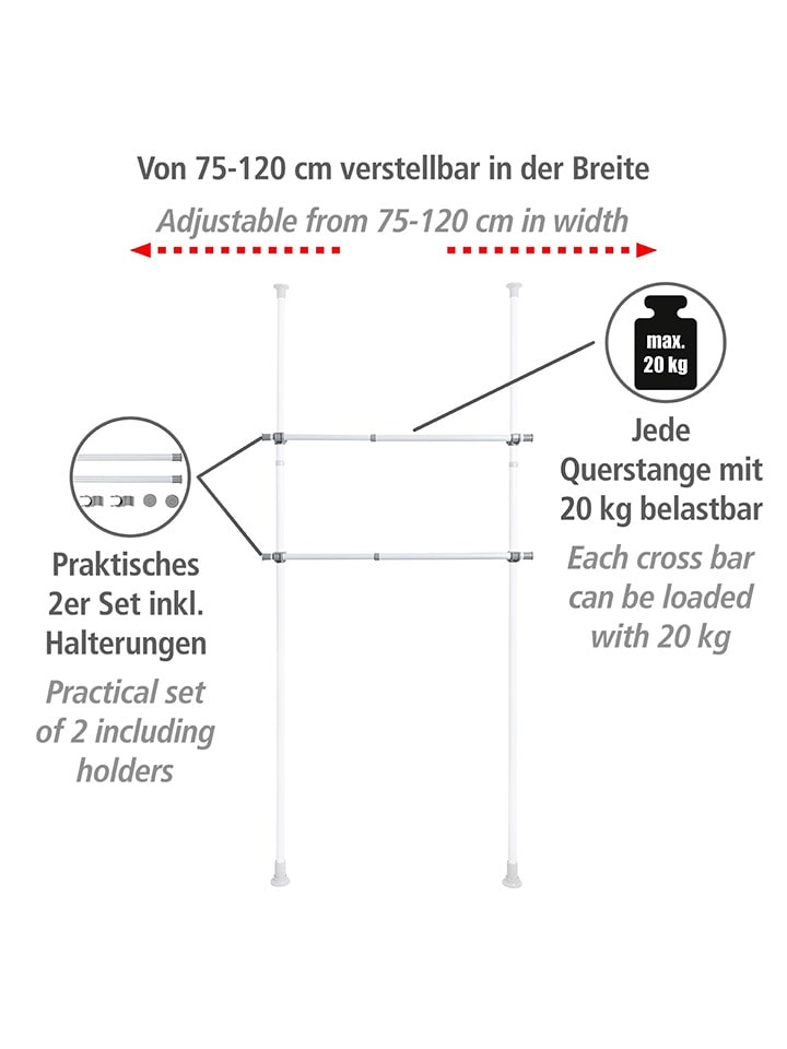 Wenko 2er-Set: Kleiderstangen 