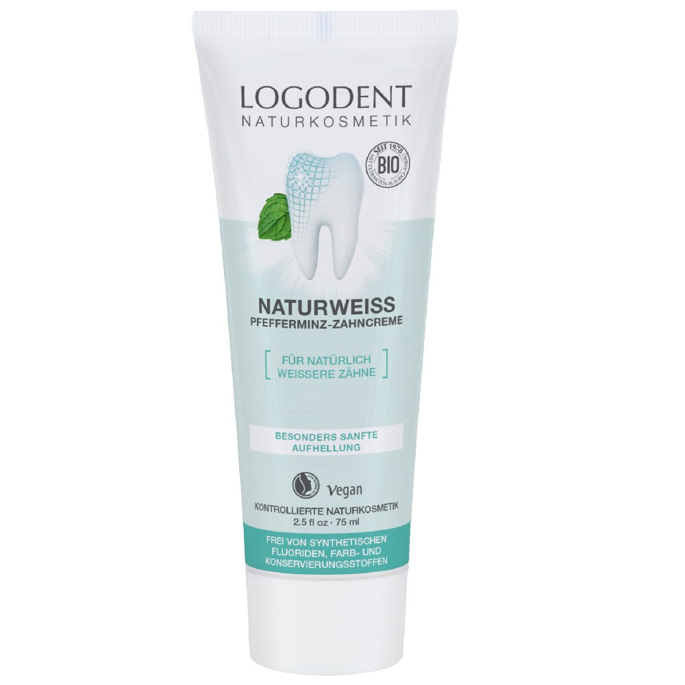 LOGODENT Naturweiss Pfefferminz-Zahncreme 75 ml