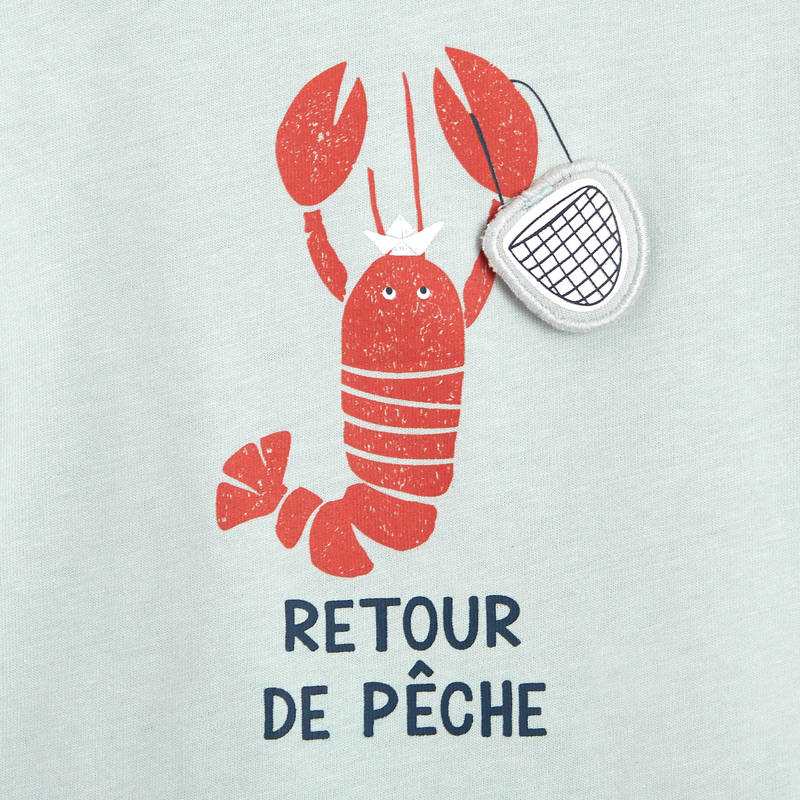 T-shirt manches courtes bébé garçon en jersey bleu Absorba
