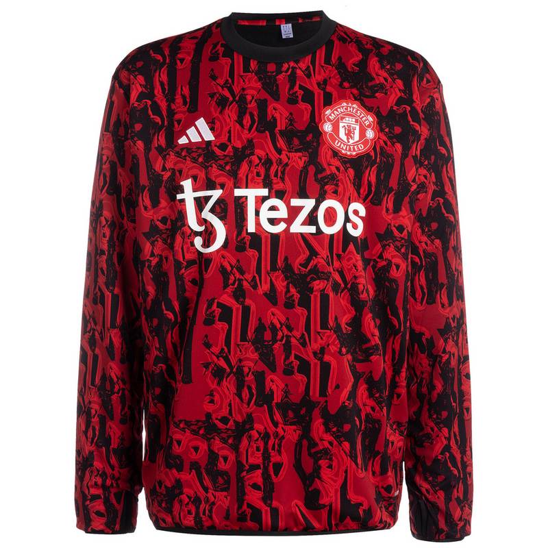 adidas Manchester United Pre-Match Warm Funktionssweatshirt Herren