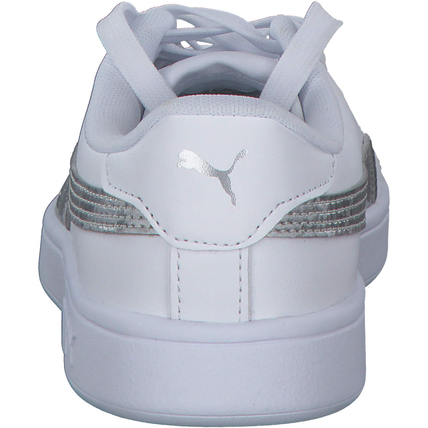Puma Smash V2 Metallics Jr. 389682, Schnürschuhe, Damen, puma white/glacial gray-puma s