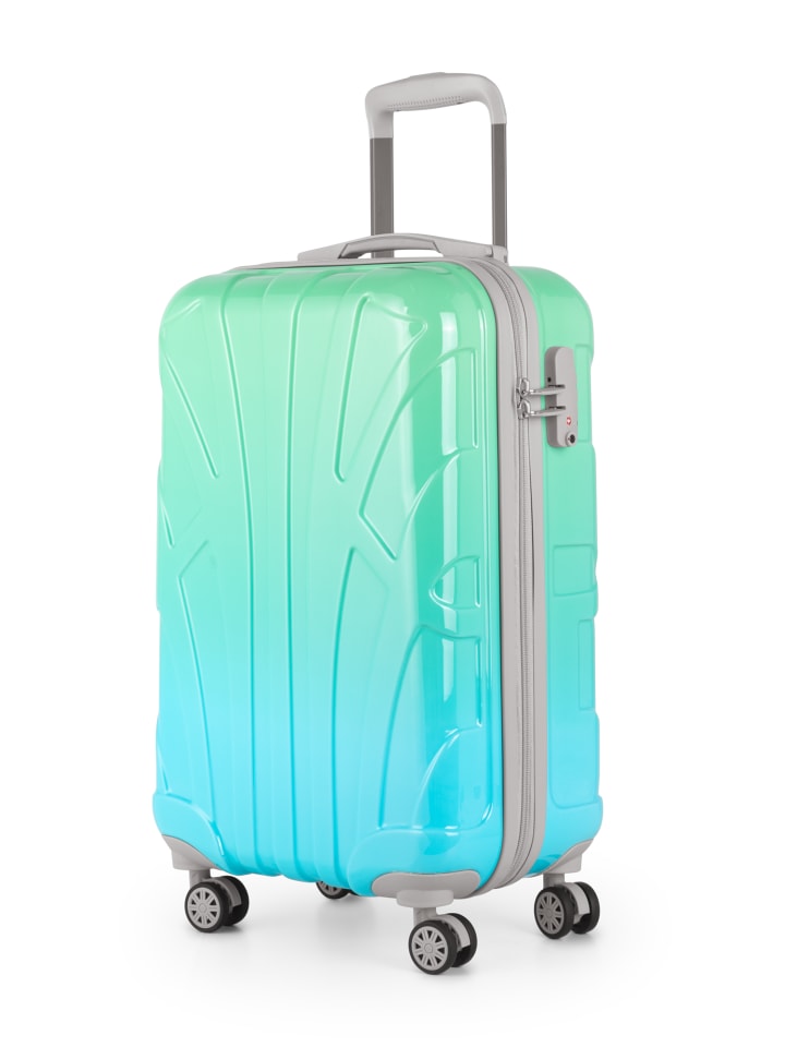 suitline Handgepäckkoffer 55x35x20 cm Carry-On 55cm Hartschale 34 L in Northern Lights günstig kaufen S