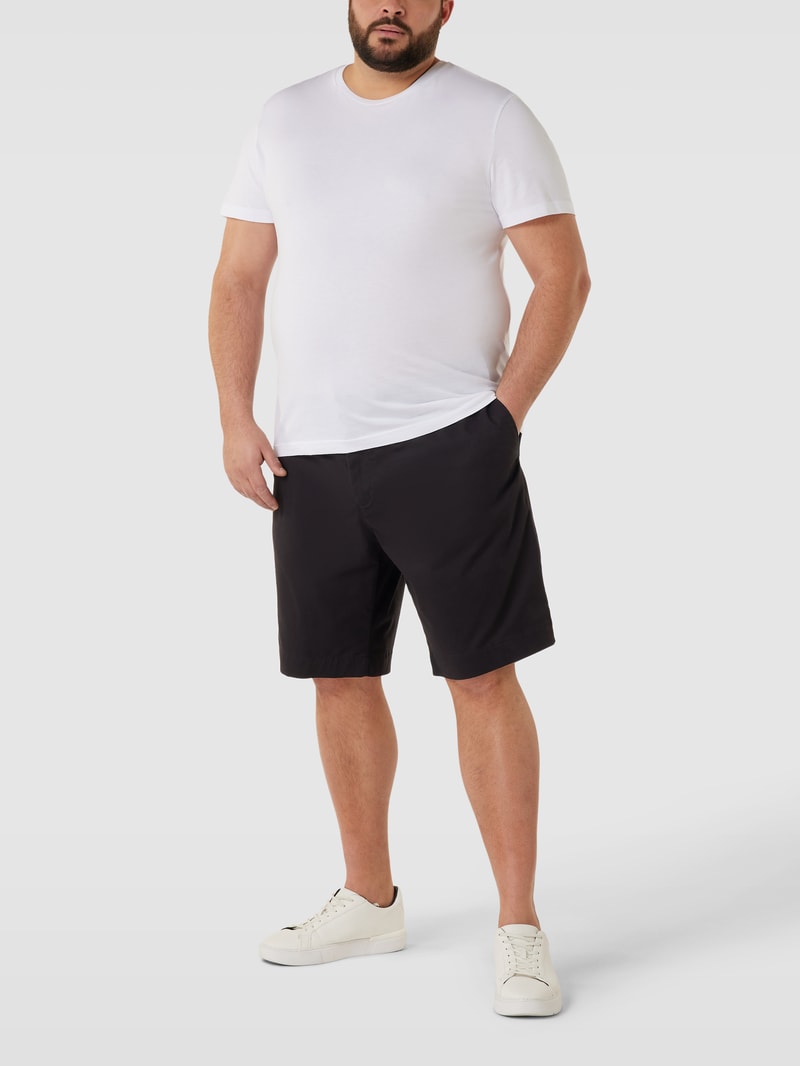 PLUS SIZE Chino-Shorts mit Stretch-Anteil Modell 'MADISON' in schwarz