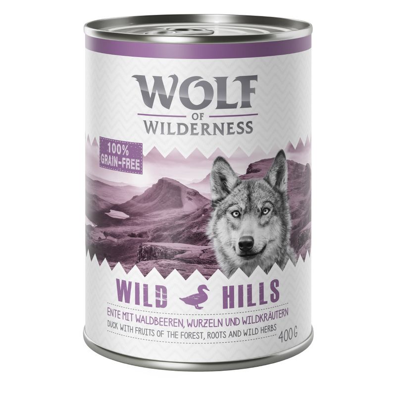 Wolf of Wilderness 12 kg Trockenfutter + 6 x 400 g Nassfutter
