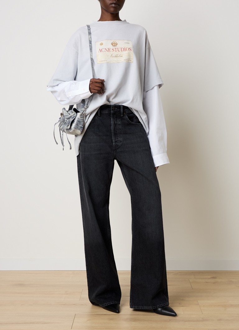 Jeansy vintage z szerokimi nogawkami Acne Studios, kolor sprany