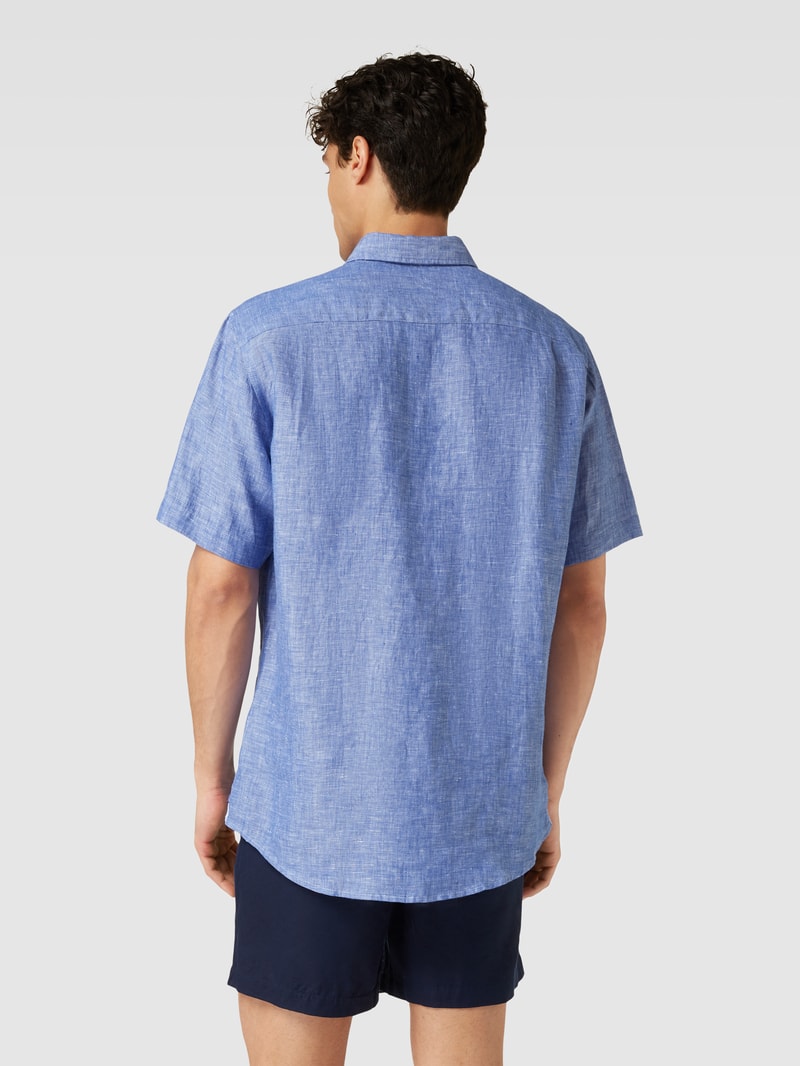 Freizeithemd mit Button-Down-Kragen in royalblau
