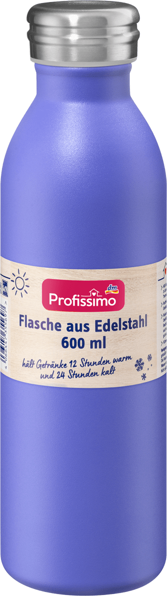 Flasche aus Edelstahl 600ml lila, 1 St