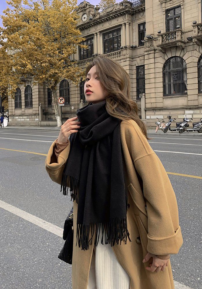 CAMILA Schal Halstuch, Modetuch, Strickschal für Damen, Modisch und Casual