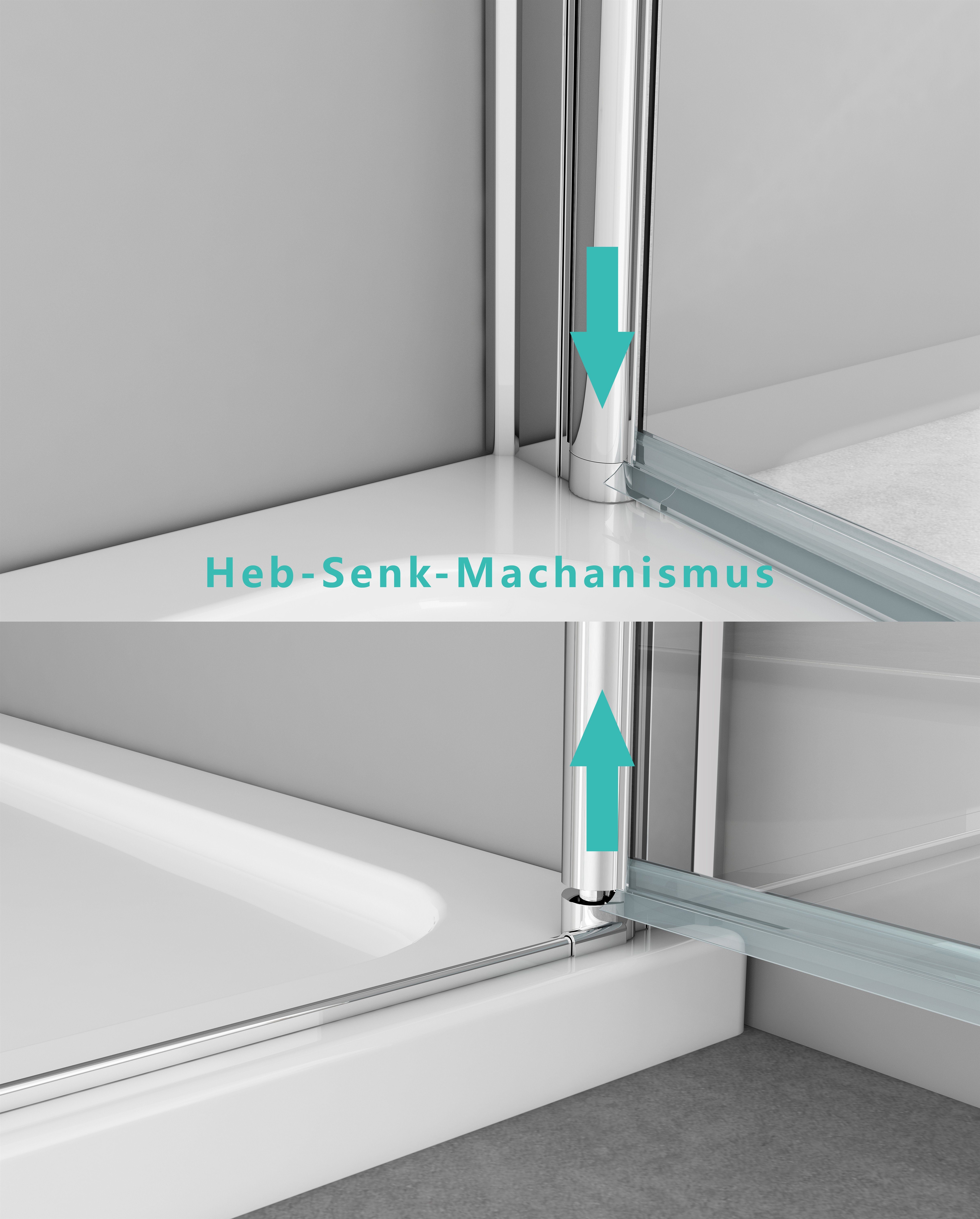 IMPTS Badewannenaufsatz Duschwand für Badewanne, Glas Alu, (2 tlg., 2 TLG), Duschabtrennung für Badewanne, inkl. Nano-Beschichtung Badewannenfaltwand, Dekor Querstreifen, Badewannenaufsatz