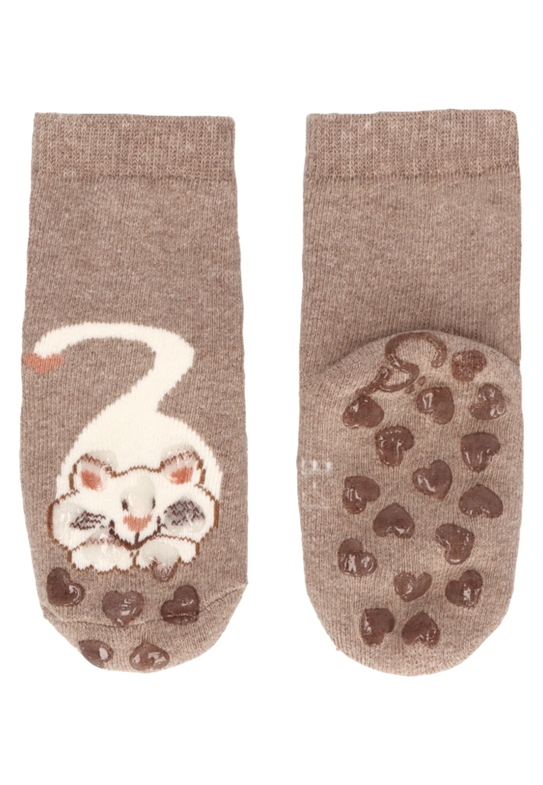 ABS Krabbelsocken im 2er Pack mit Motiv Katze
