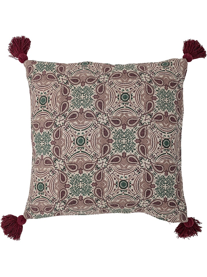 Bloomingville Kissen ''Fibi'' in Beige/ Türkis/ Bordeaux - (L)60 x (B)60 cm günstig kaufen onesize
