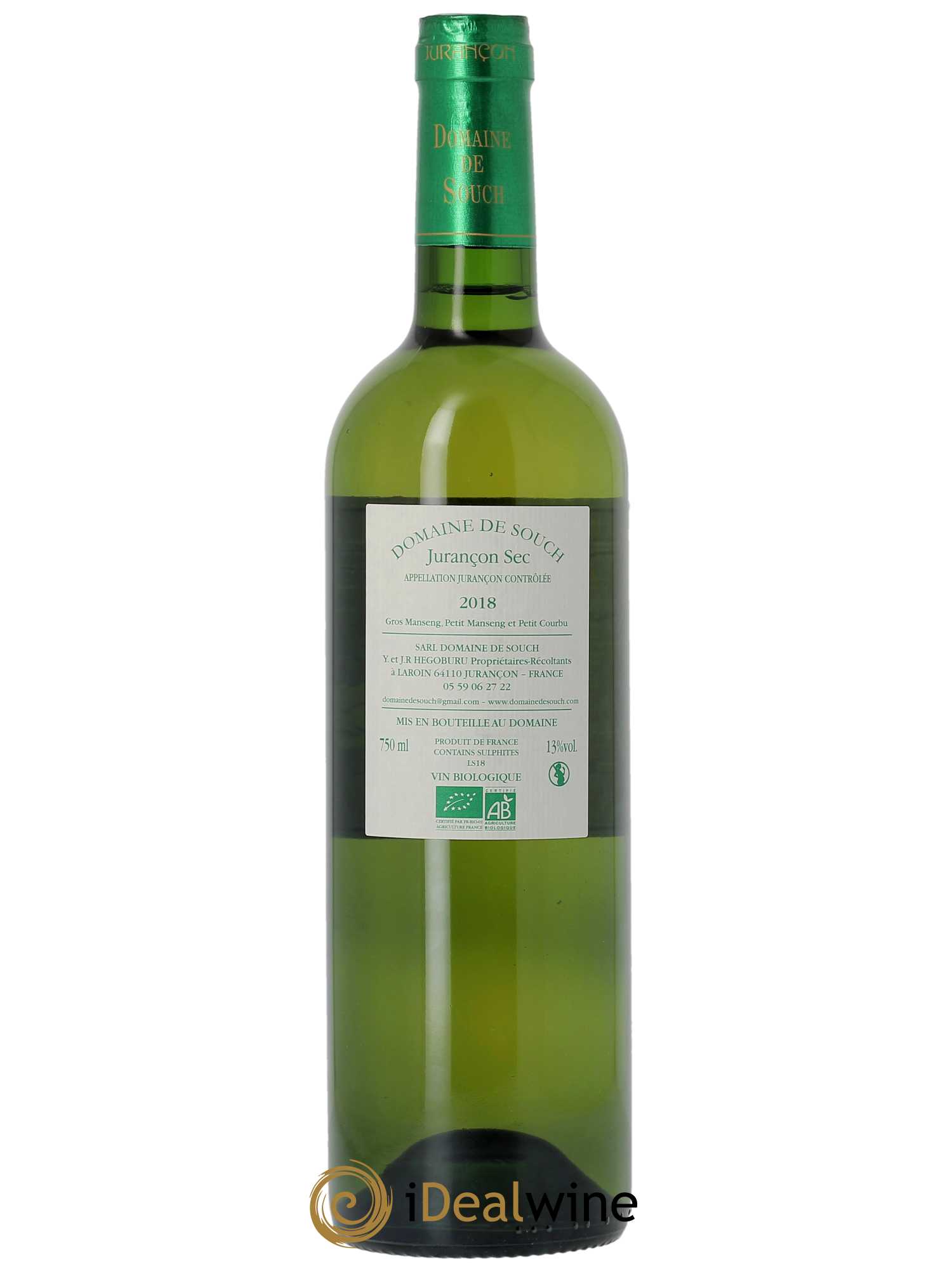Jurançon sec Souch (Domaine de)  2018 - Lot de 1 Bouteille
