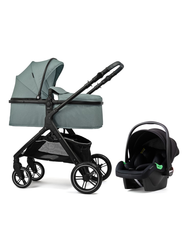PIXINI Nelio Kinderwagen 3in1 Set schwarz/mystic mint günstig kaufen onesize