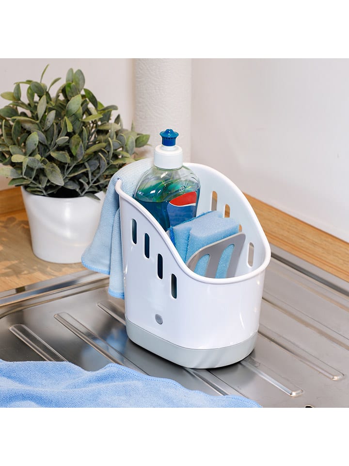Chefware Spülbeckenorganizer in Weiß/ Hellgrau - (B)18 x (H)13,5 x (T)18 cm günstig kaufen onesize