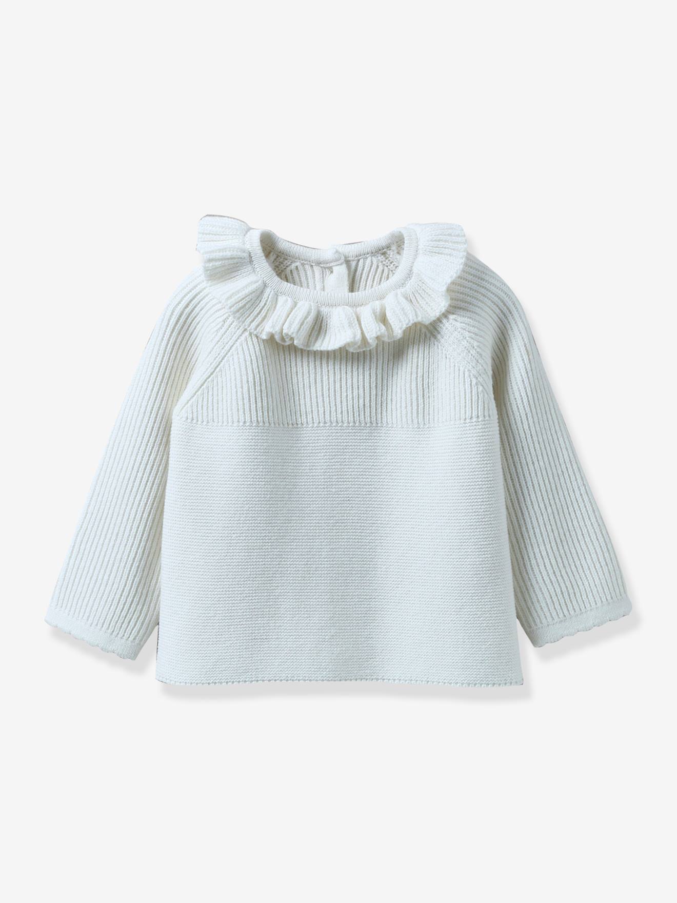 Cardigan à collerette Bébé CYRILLUS écru